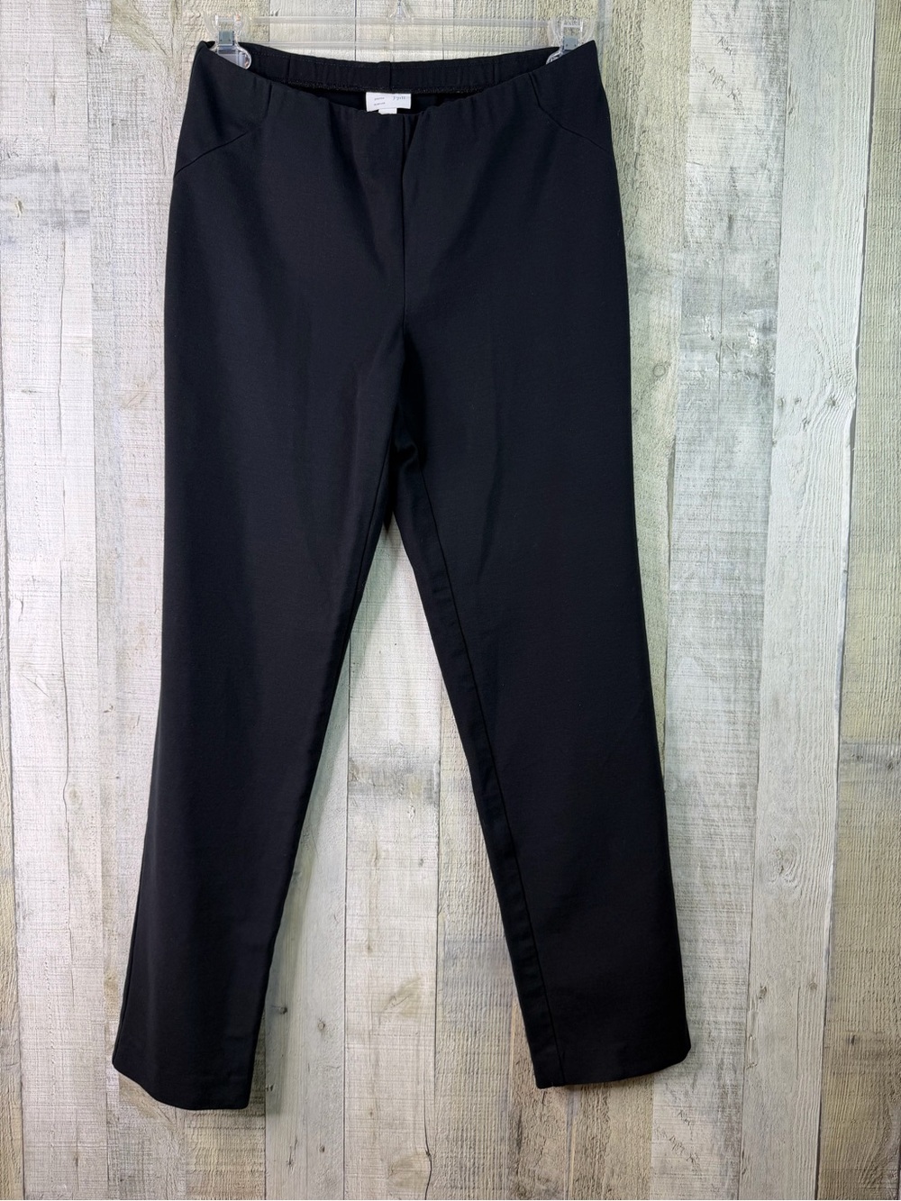 J. Jill Size Small Ponte Slim Leg Pull On Stretch Black Pants Stretch Waistband